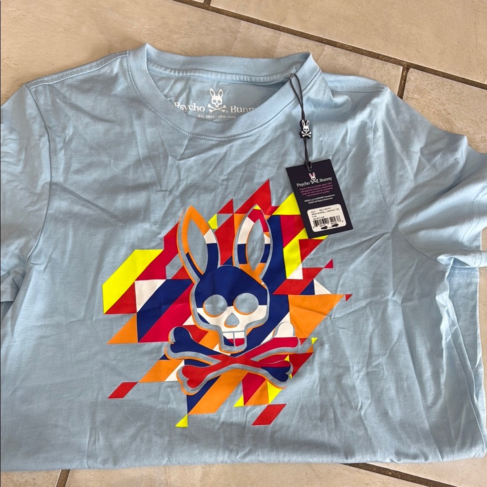 Psycho Bunny men  Blue Graphic T-Shirt